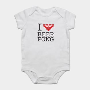 I Heart Beer Pong Baby Bodysuit